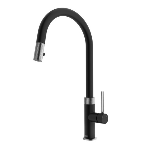 Vigo VG02033STMB Bristol Pull-Down Kitchen Faucet In Stainless Steel And Matte Black