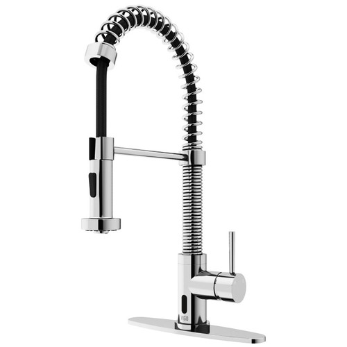 Vigo  VG02001CHSK1 Edison Kitchen Faucet With Touchless Sensor And Deck Plate