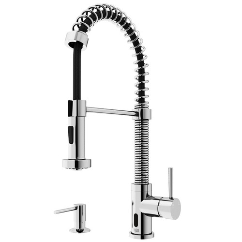 Vigo VG02001CHSK2 Edison Kitchen Faucet With Touchless Sensor And Soap Dispenser