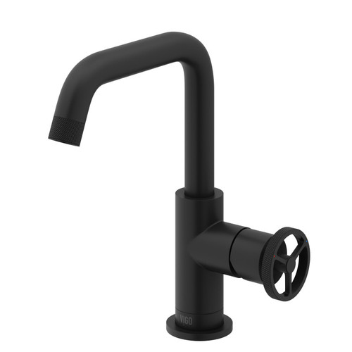 Vigo Cass Single Hole Single-Handle Bathroom Faucet In Matte Black