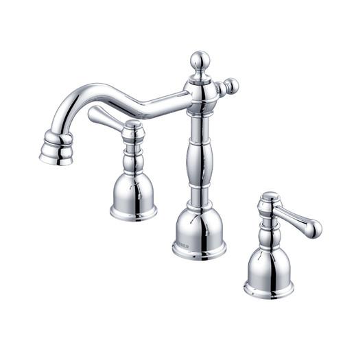 Gerber D303257 Opulence Two Handle Widespread Lavatory Faucet w/ Metal Touch Down Drain 1.2gpm Chrome