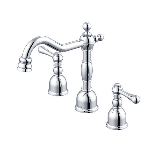 Gerber Opulence Two Handle Widespread Lavatory Faucet w/ Metal Touch Down Drain 1.2gpm Chrome - D303257