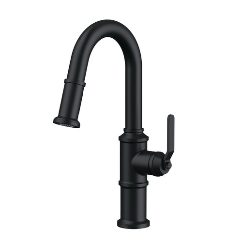 Gerber D150537BS Kinzie Single Handle Pull-Down Prep Faucet 1.75gpm - Satin Black