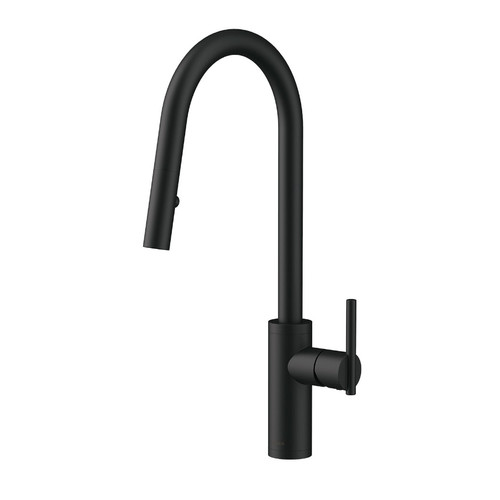 Gerber D454058BS Parma Cafe Pull-Down Kitchen Faucet w/ SnapBack Retraction 1.75gpm - Satin Black