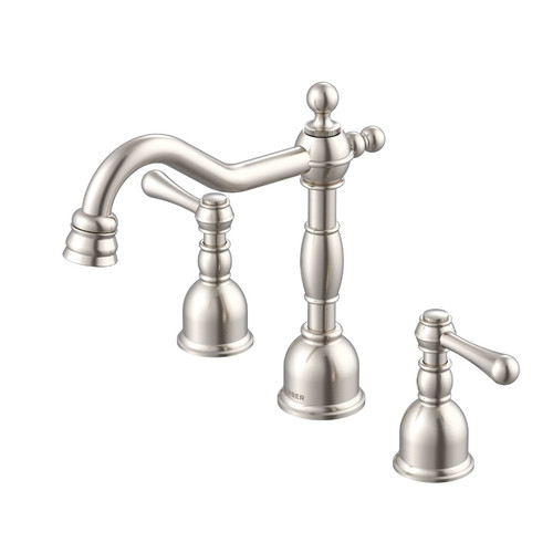 Gerber D303257BN Opulence Two Handle Widespread Lavatory Faucet w/ Metal Touch Down Drain 1.2gpm - Brushed Nickel