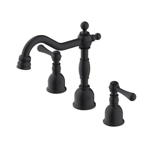 Gerber Opulence Two Handle Widespread Lavatory Faucet w/ Metal Touch Down Drain 1.2gpm - Satin Black - D303257BS