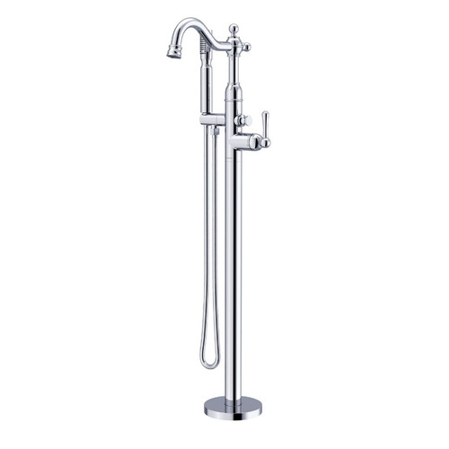 Gerber D300557T Traditional Floor Mount Tub Filler Faucet Trim Kit with Showerstick Handshower 1.75gpm - Chrome