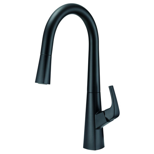 Gerber Vaughn Single Handle Pull-Down Kitchen Faucet w/ Snapback 1.75gpm - Satin Black - D454419BS