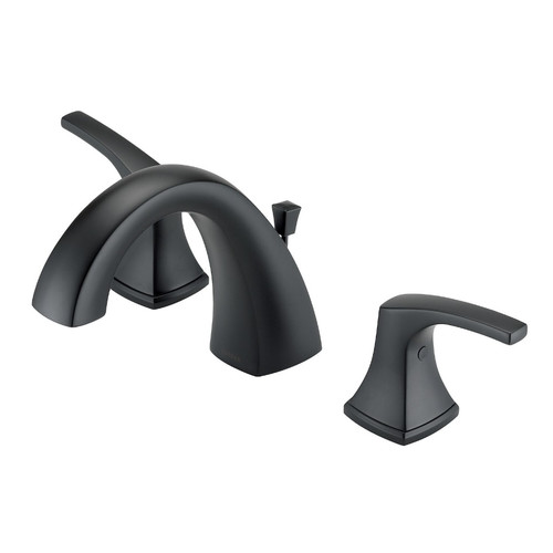 Gerber D304118BS Vaughn Two Handle Widespread Faucet w/ Metal Pop-Up Drain 1.2gpm - Satin Black