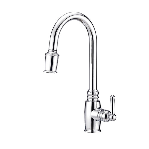 Gerber D454057 Opulence Single Handle Pull-Down Kitchen Faucet w/ Snapback 1.75gpm - Chrome