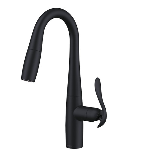 Gerber Selene Single Handle Pull-Down Prep Faucet w/ Snapback 1.75gpm - Satin Black - D150612BS