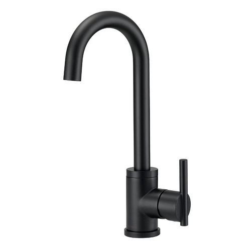 Gerber Parma Single Handle Bar Faucet w/ Side Mount Handle 1.75gpm - Satin Black - D150558BS