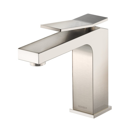 Gerber Avian Single Handle Lavatory Faucet Single Hole Mount w/ Metal Touch Down Drain 1.2gpm - Brushed Nickel - D225019BN