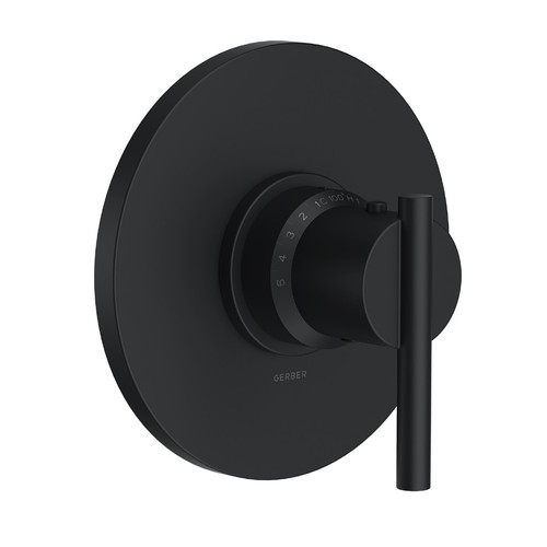 Gerber Parma Single Handle 3/4" Thermostatic Valve Trim Kit - Satin Black - D562058BST