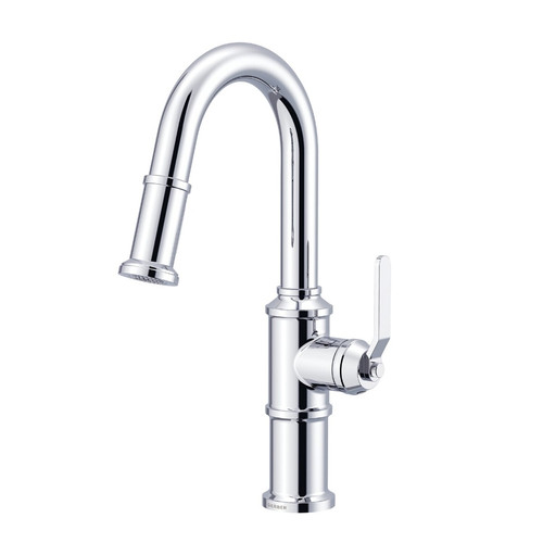 Gerber D150537 Kinzie Single Handle Pull-Down Prep Faucet 1.75gpm - Chrome