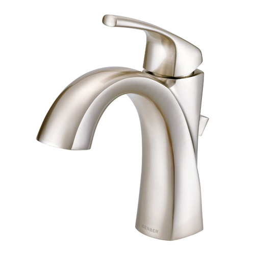 Gerber D225018BN Vaughn Single Handle Lavatory Faucet Single Hole Mount w/ Metal Pop-Up Drain 1.2gpm - Brushed Nickel
