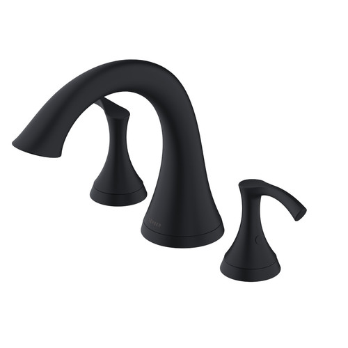 Gerber Antioch Two Handle Roman Tub Trim Kit w/out Spray - Satin Black - D300922BST