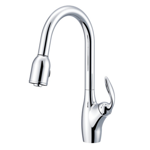 Gerber G0040571 Daylene Single Handle Pull-Down Kitchen Faucet w/ SnapBack Retraction 1.75gpm Aeration/2.2gpm Spray - Chrome
