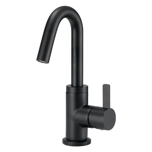 Gerber D222530BS Amalfi Single Handle Lavatory Faucet Single Hole Mount w/ 50/50 Touch Down Drain & Optional Deck Plate Included 1.2gpm - Satin Black