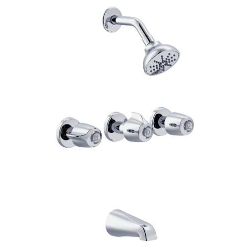 Gerber G004713083 Classics Three Handle 11 Inch Centers Tub & Shower Faucet 1.75gpm - Chrome