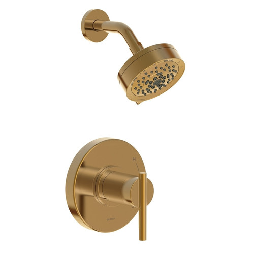 Gerber Parma Single Handle Shower Only Trim Kit & Treysta Cartridge w/ 5 Function Showerhead 1.75gpm - Brushed Bronze - D511558BBTC