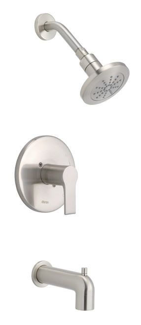 Gerber D500087BNTC South Shore Single Handle Tub & Shower Trim Kit & Treysta Cartridge w/ Diverter on Spout 2.0gpm - Brushed Nickel