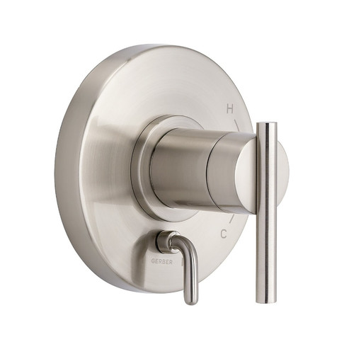 Gerber Parma Single Handle Pressure Balance Trim Kit & Treysta Cartridge for Valve Only w/ Diverter on Valve - Brushed Nickel - D500458BNTC