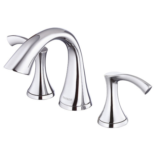 Gerber D304222 Antioch Two Handle Widespread Lavatory Faucet w/ Metal Touch Down Drain 1.2gpm - Chrome