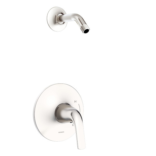 Gerber D500534LSBNTC Lemora Single Handle Shower Only Trim Kit & Treysta Cartridge Less Showerhead - Brushed Nickel