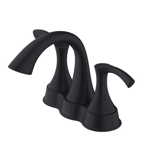 Gerber Antioch Two Handle Centerset Lavatory Faucet w/ 50/50 Touch Down Drain 1.2gpm -Satin Black - D301122BS