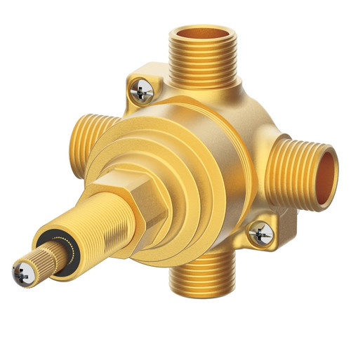 Gerber D130010BT Single Handle 1/2" 4-Port/3-Outlet Shower Diverter Rough Valve (Pause/Individual/Shared)