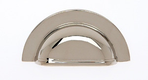 JVJ Polished Nickel 3" C/C Smooth Cup Door Pull - 30316