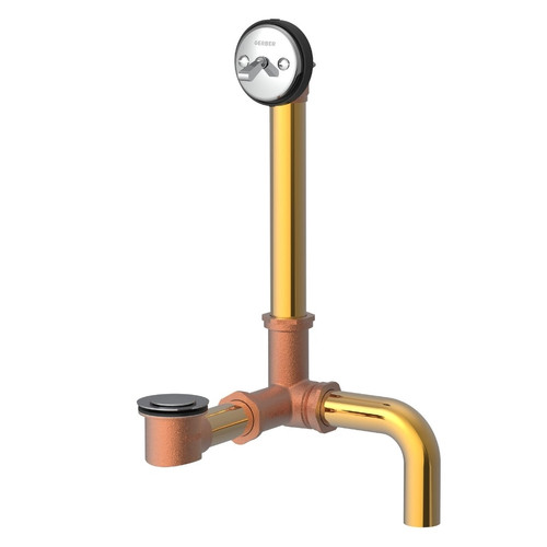 Gerber G004180791 Classics Pop-up Side Outlet 20 Gauge Drain for Standard Tub with Brass Nuts - Chrome
