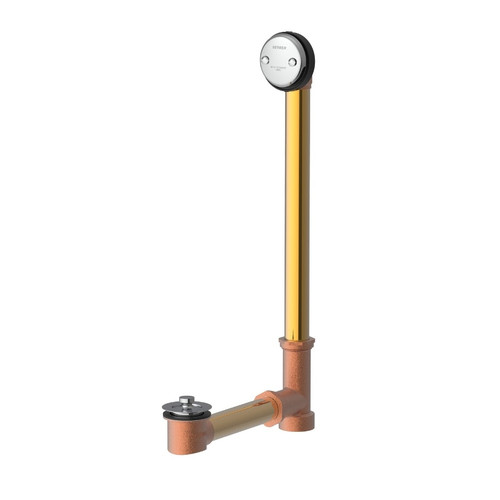 Gerber G00418537088 Classics Lift & Turn Drain for Roman Tub with Female Outlet Tee and "Clean Out Here" - Chrome