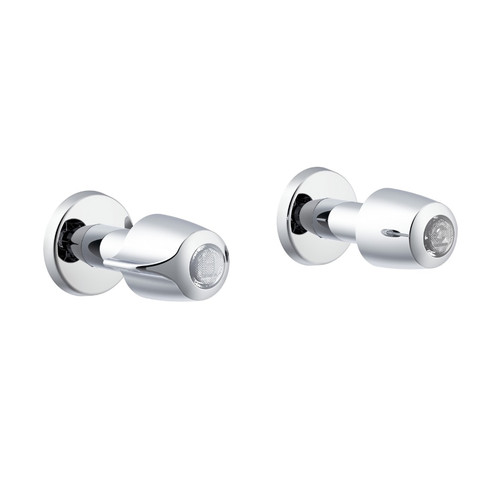 Gerber Classics Two Handle Straight Pattern Trim & Compression Valve/Trim w/ 3/4" Sweat Connections & Metal Handles - Chrome - G004777183