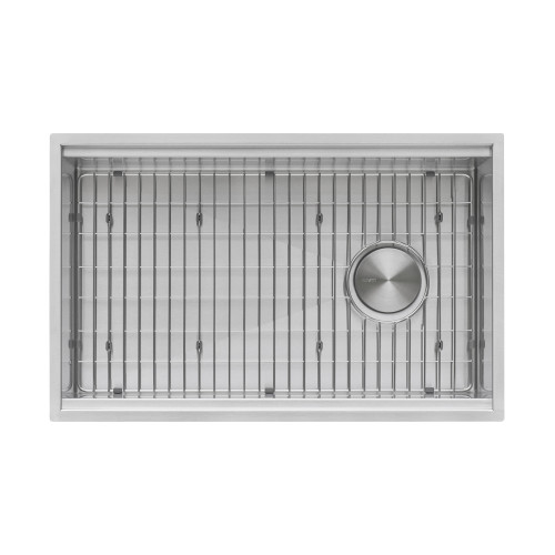 Ruvati 33-inch Workstation Slope Bottom Offset Drain Undermount 16 Gauge Kitchen Sink - RVH8597