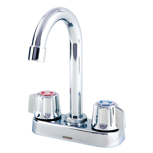 Gerber Classics Two Handle Bar Faucet w/ Metal Fluted Handles 1.75gpm - Chrome - G0749251