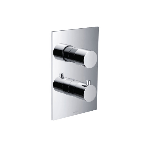 Flusso 100.4420CP 3/4 " Thermostatic Valve & Trim - With 2-Way Diverter - 2 Output - Polished Chrome