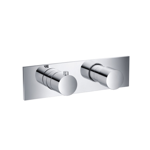 Flusso 3/4" Horizontal Thermostatic Shower Valve & Trim - 3 Output - Polished Chrome - 100.2705CP
