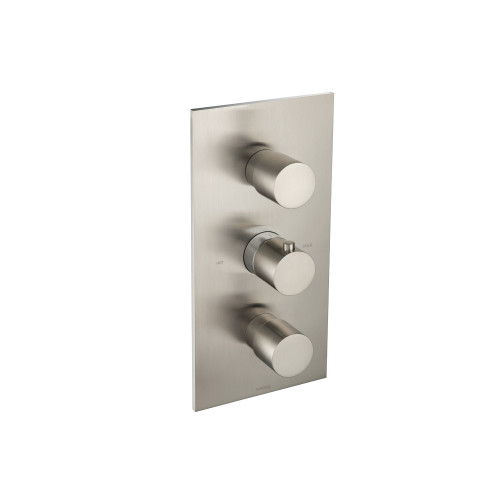 Flusso 100.4801BN 3/4" Thermostatic Valve & Trim - 4 Output - Brushed Nickel