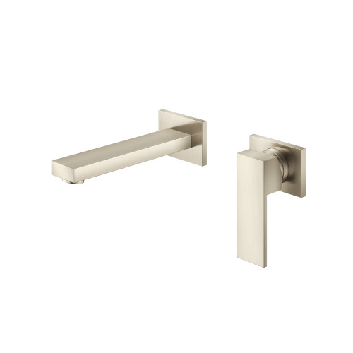 Flusso 160.1800BN Single Handle Wall Mounted Bathroom Faucet - Brushed Nickel