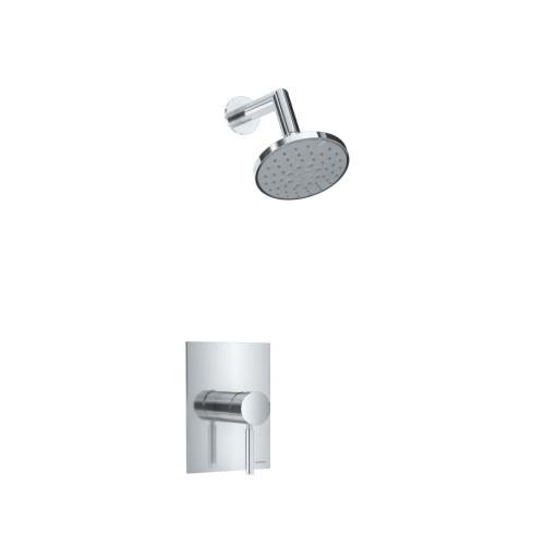 Flusso Single Output Shower Faucet Set With ABS Shower Head & Arm - Polished Chrome - 100.3000CP