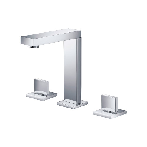 Flusso Three Hole 8" Widespread Two Handle Bathroom Faucet - Polished Chrome - 160.2000CP