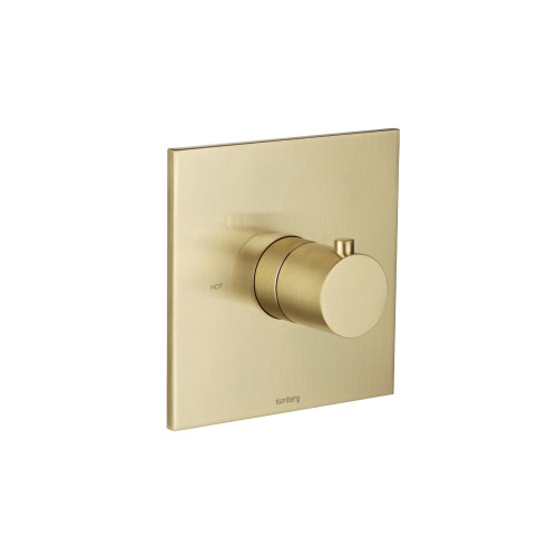 Flusso 100.4201TSB Trim For 3/4" Thermostatic Valve - Use with TVH.4202 - Satin Brass