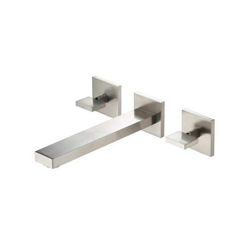 Flusso 160.2450BN Two Handle Wall Mounted Tub Filler - Brushed Nickel
