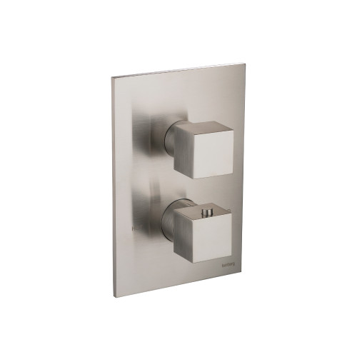 Flusso 160.4420BN 3/4 " Thermostatic Valve & Trim - With 2-Way Diverter - 2 Output - Brushed Nickel