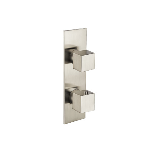 Flusso 160.2720BN 3/4" Horizontal Thermostatic Shower Valve & Trim - 1- Output - Brushed Nickel
