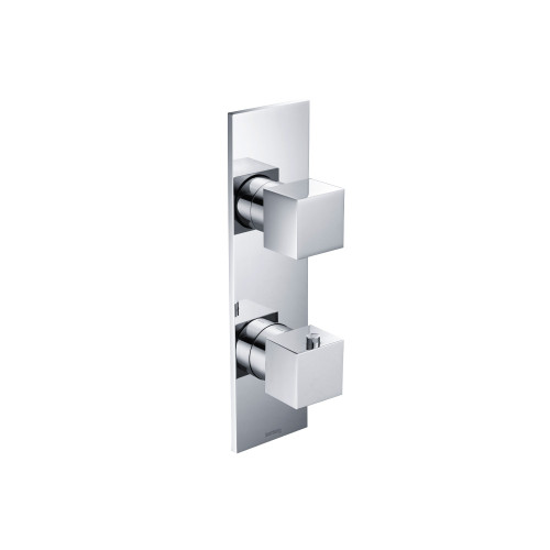 Flusso 160.2740CP 3/4" Thermostatic Shower Valve & Trim - 2-Output - Chrome