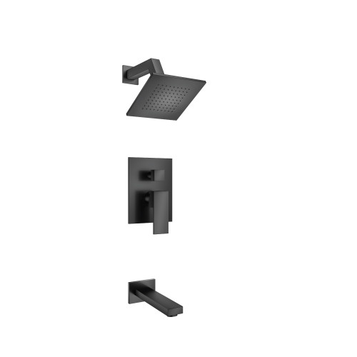 Isenberg  160.3200MB Two Output Shower Set With Shower Head And Tub Spout - Matte Black