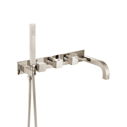 Flusso Wall Mount Tub Filler With Hand Shower -Polished Nickel - 160.2691PN